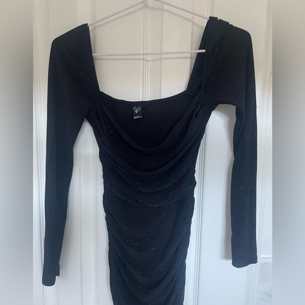 Windsor Black Sparkle Detail Dress Size XS